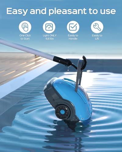 Cordless Robotic Pool Vacuum for Flat Above Ground Pools