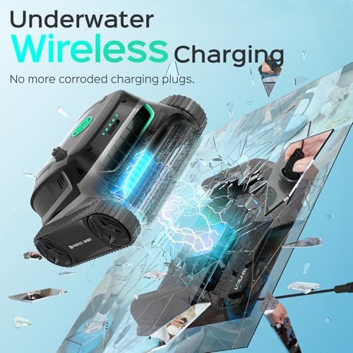 High-End Cordless Robotic Pool Cleaner with Underwater Charging & Remote Control