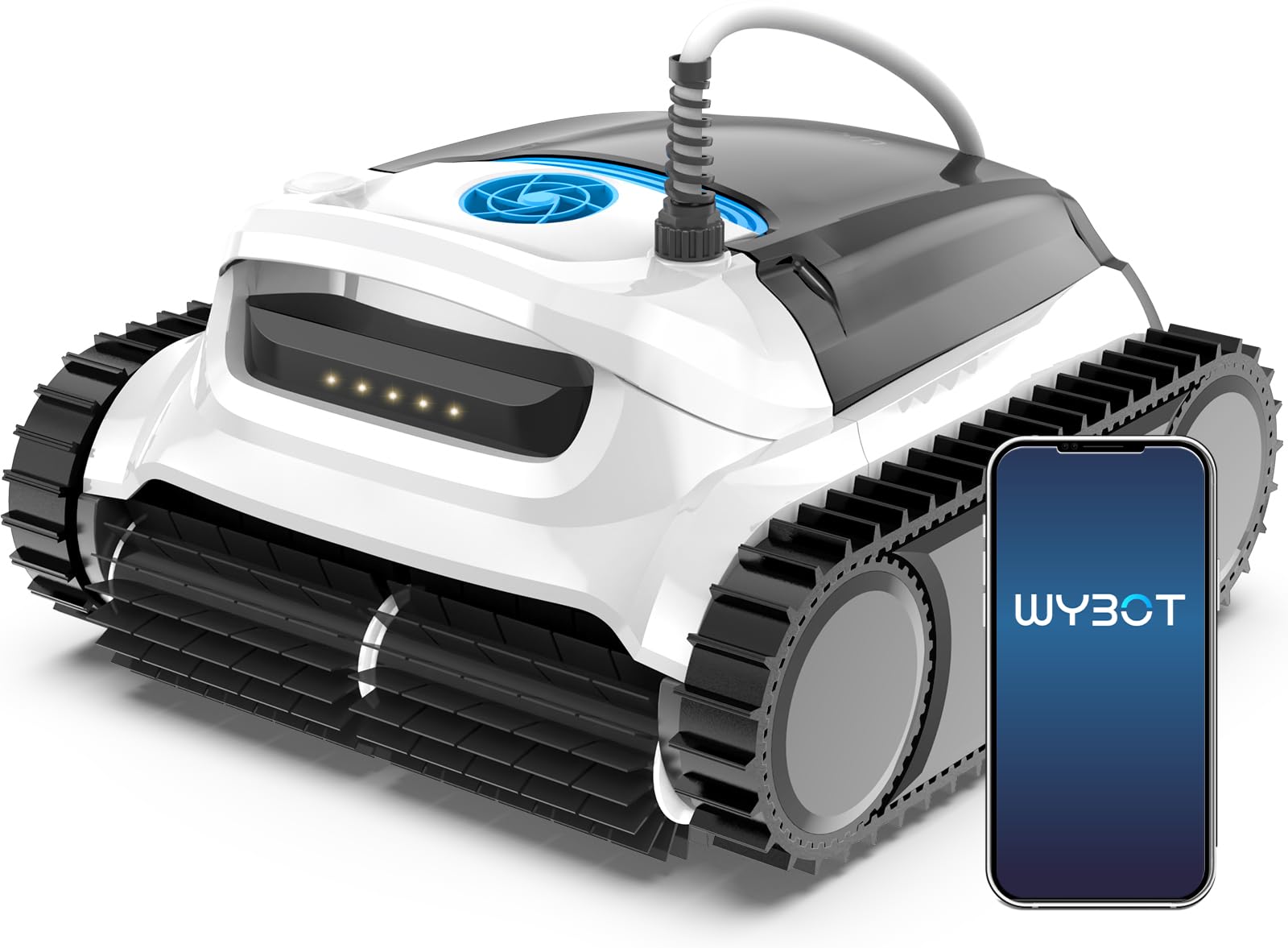 Smart Wall Climbing Pool Cleaner with Remote Control for In-Ground Pools up to 60ft