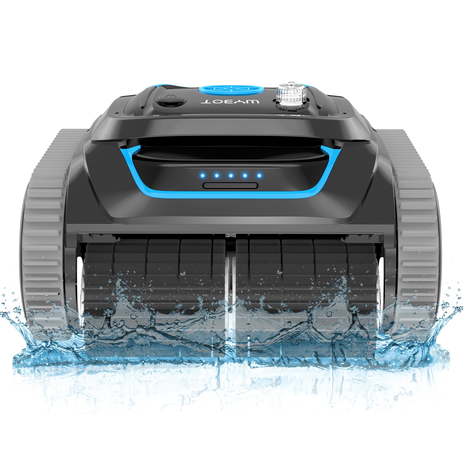 New WYBOT Cordless Robotic Pool Cleaner with Wall Climbing for Inground Pools - Black